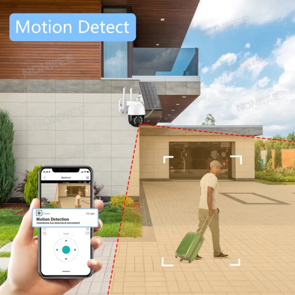 Camera solaire de surveillance extérieure solaire PTZ WIFI 4G, dispositif de sécurité sans fil