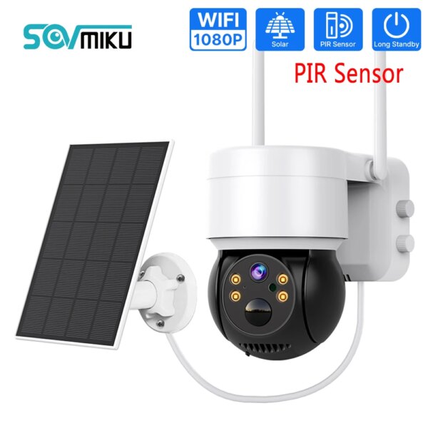 Camera solaire de surveillance extérieure solaire PTZ WIFI hd 2MP/1080P (iCsee)