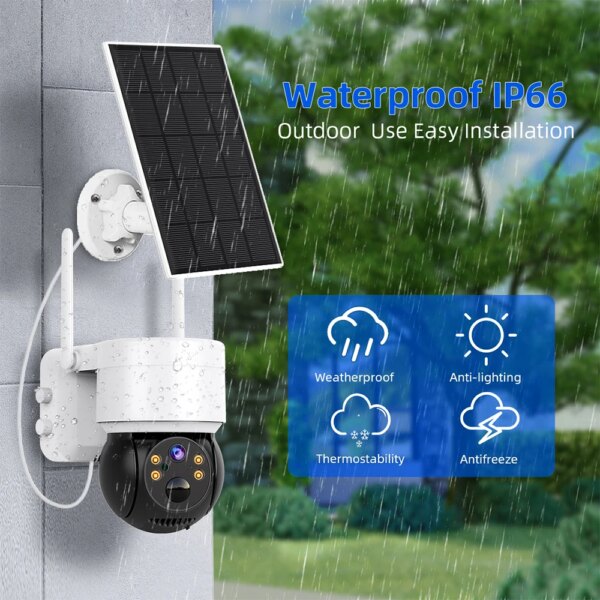 Camera solaire de surveillance extérieure solaire PTZ WIFI hd 2MP/1080P (iCsee)