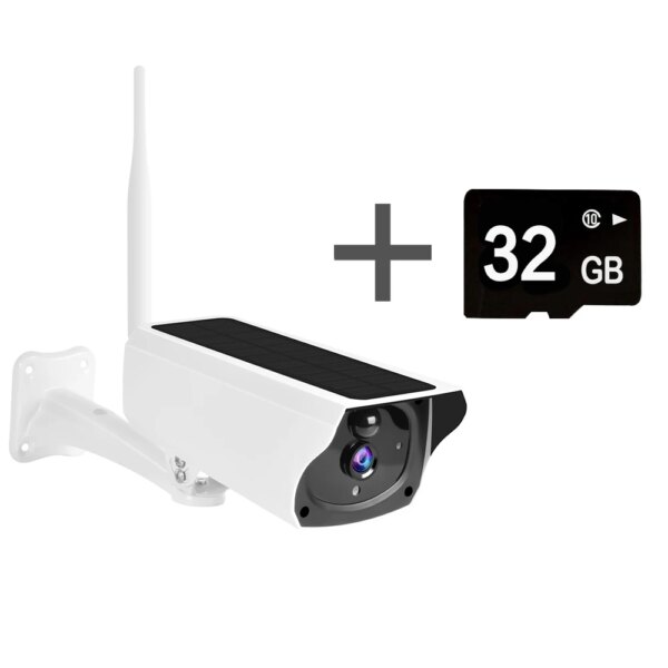 camera solaire de surveillance IP à panneau solaire 3mp HD, vidéo WIFI extérieur