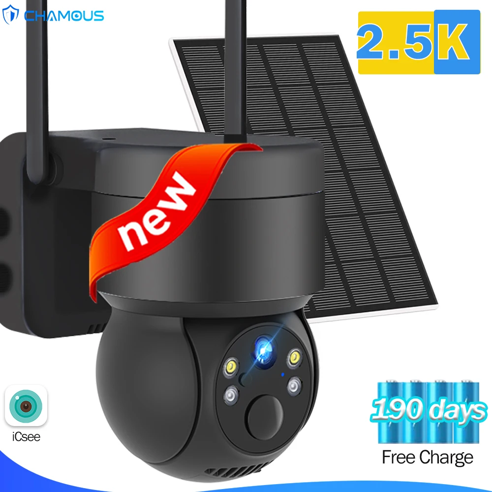Camera solaire de Surveillance extérieure IP WiFi hd 4MP/2.5