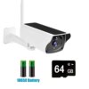 camera solaire de surveillance IP à panneau solaire 3mp HD, vidéo WIFI extérieur