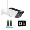 camera solaire de surveillance IP à panneau solaire 3mp HD, vidéo WIFI extérieur