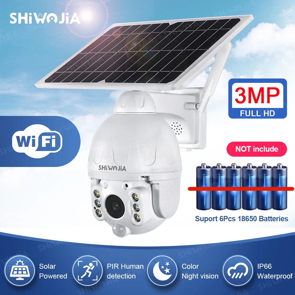 camera solaire de surveillance à panneau d'alimentation sola