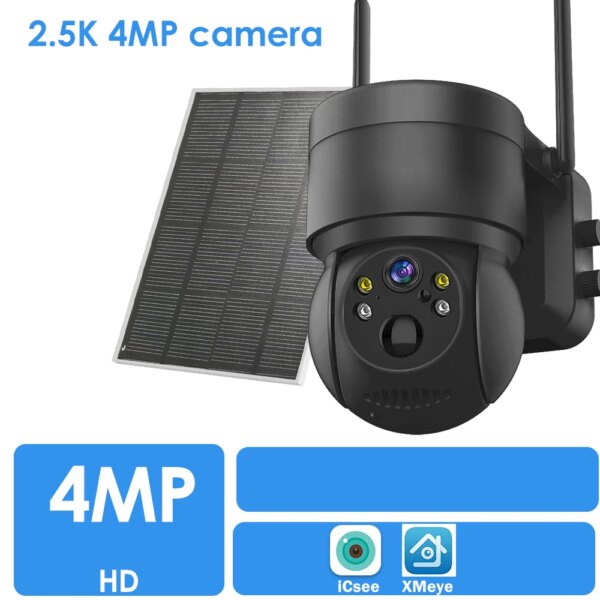 Camera solaire de Surveillance extérieure IP WiFi hd 4MP/2.5K