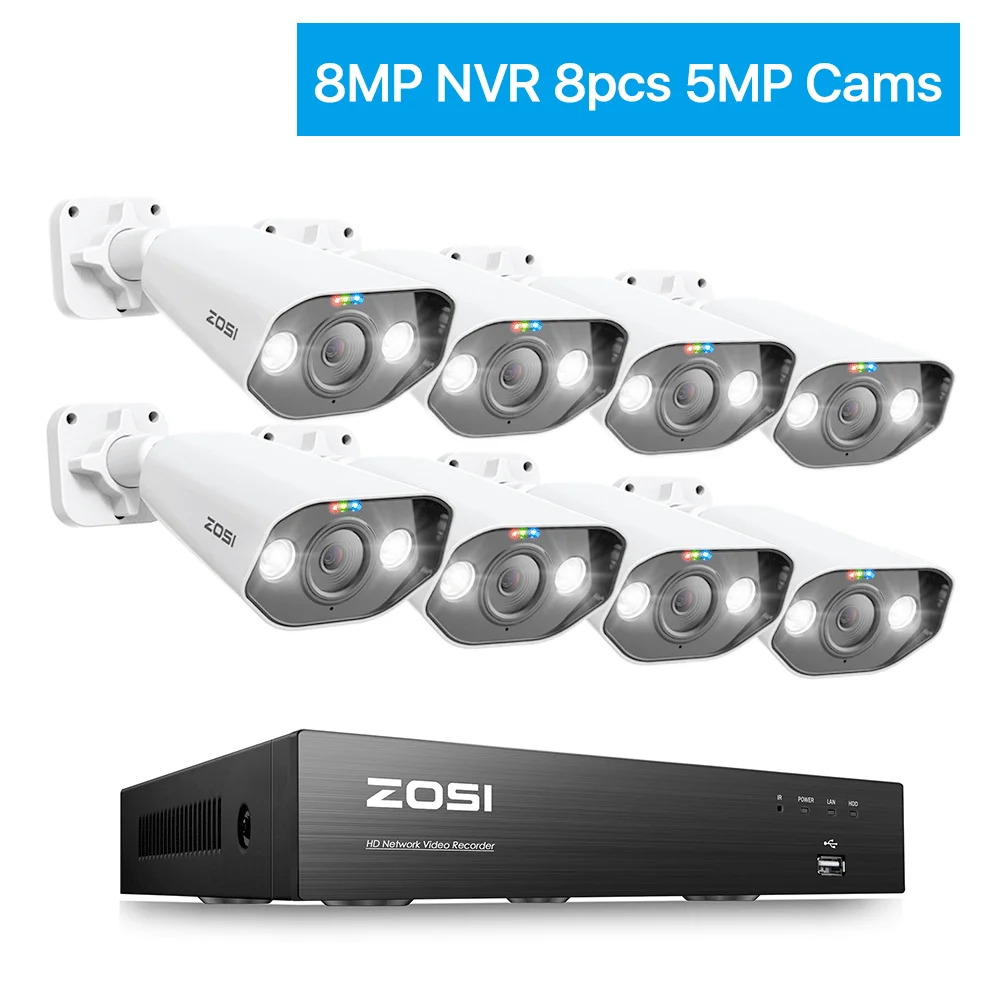 8MP NVR 8pcs 5MP Cam