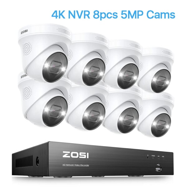 camera de surveillance ZOSI – système de vidéosurveillance 8CH 4K PoE