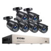 ZOSI camera de surveillance – système de vidéosurveillance extérieur, 8 canaux, 1080P
