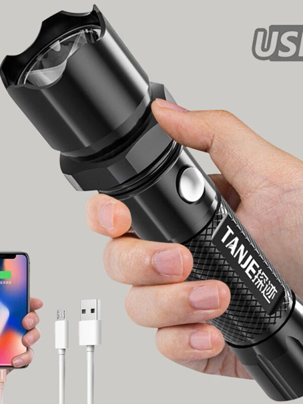 lampe torche imperméable à LED, torche Portable, 3 Modes