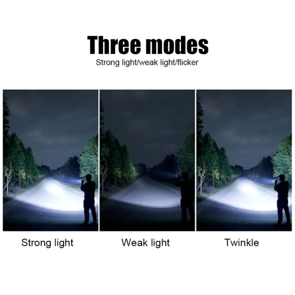 lampe torche imperméable à LED, torche Portable, 3 Modes