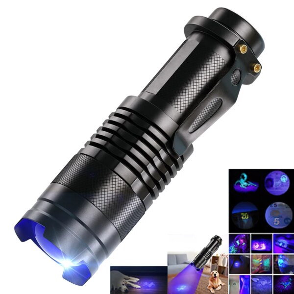 9956-a8639d.jpg lampe torche UV à LED, Torche à Lumière Noire, Longueur d'Onde 395 nm, Faisceau Violet