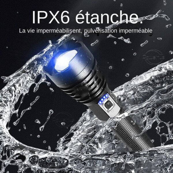 lampe torche Led 18650 torche Rechargeable Usb puissante