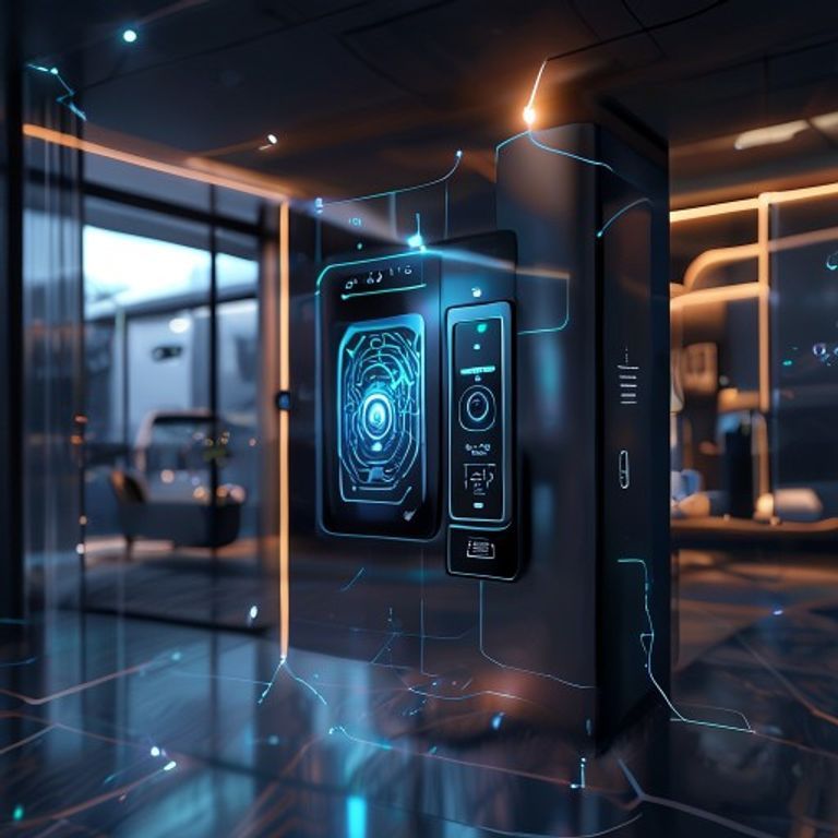 Sécurité maison connectée 2031 intelligence artificielle futuriste