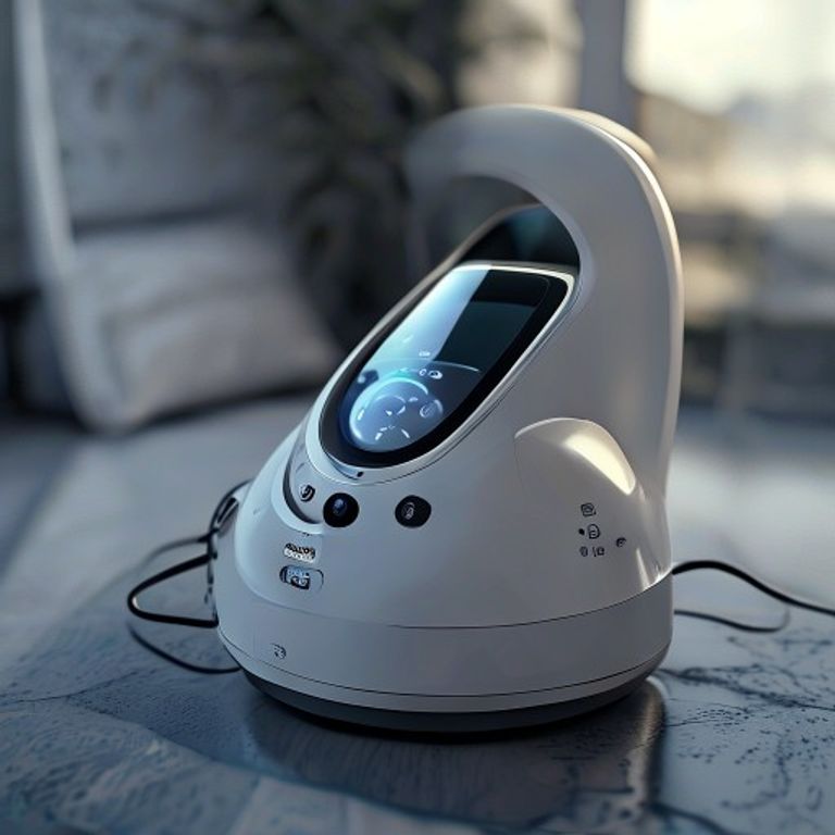 Babyphone connecté 2031 intelligence artificielle surveillance bébé futuriste