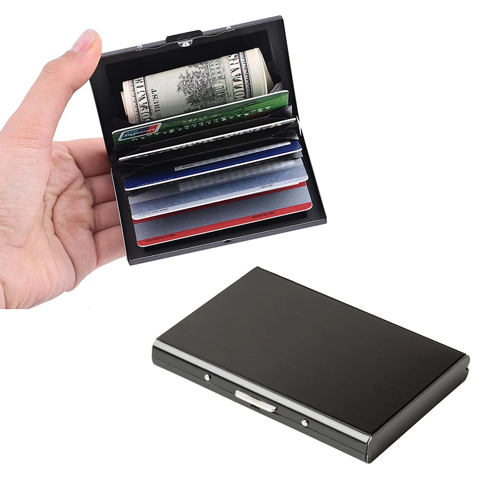 Porte carte RFID acier inoxydable protection anti-skimming 2028